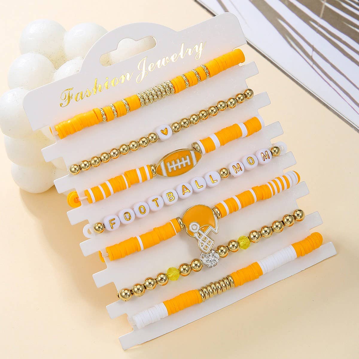 ACCITY - Wholesale Jewelry Set - BRACELET 8-PIECE SET POLYMER CLAY BRACELET_CWMM35120