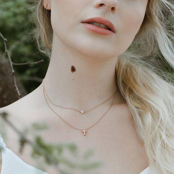 Adorn512 – wholesale Hänge-/berlockhalsband – Litet Cross Halsband1