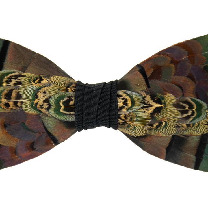 Monarch and Mariposa - Wholesale Bow Tie - Men's - Feather Bow Tie 10 - Turkey & Pheasant5