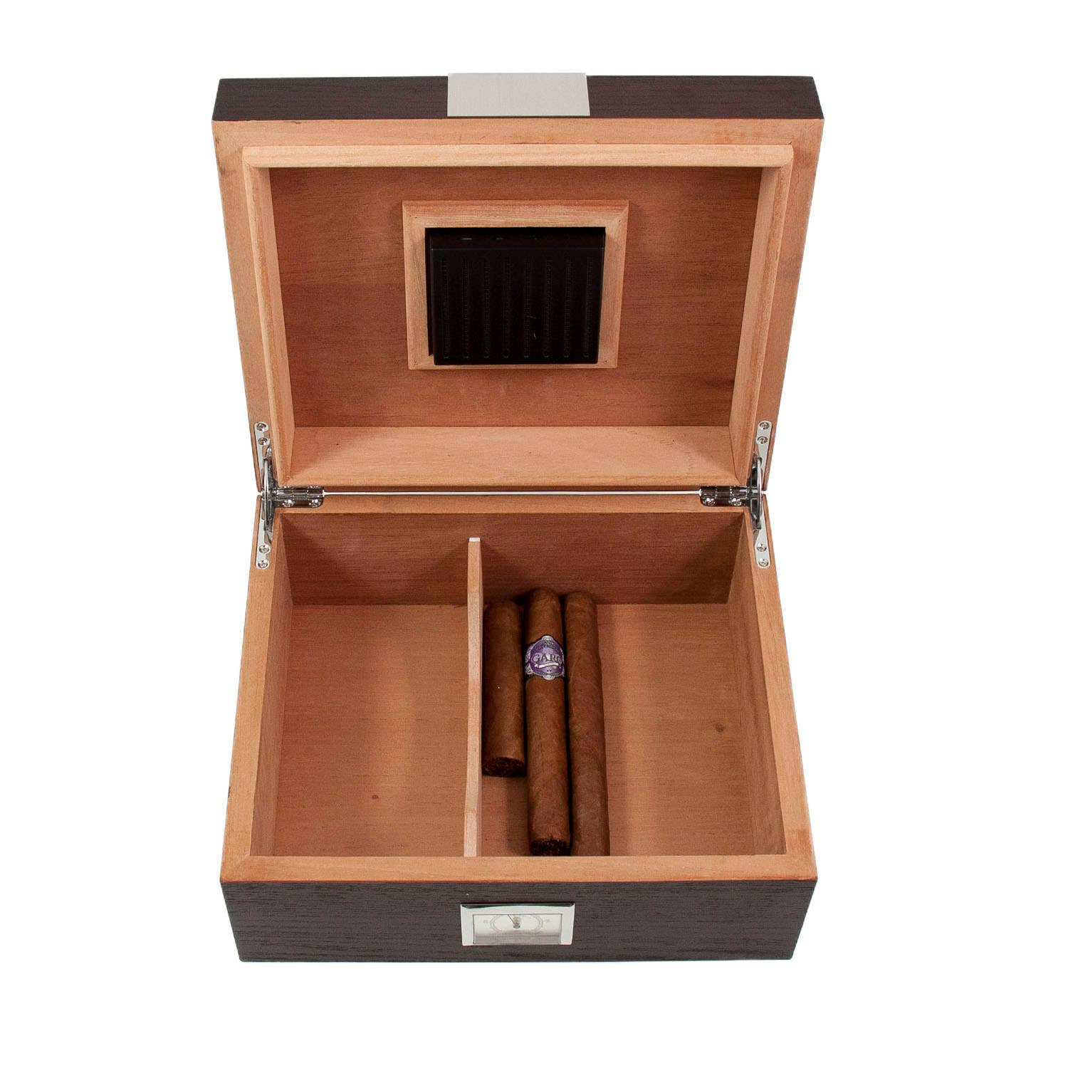 BeyBerk International - Wholesale Humidor/Cigar Accessory - 50 Cigar Espresso Wood Humidor1