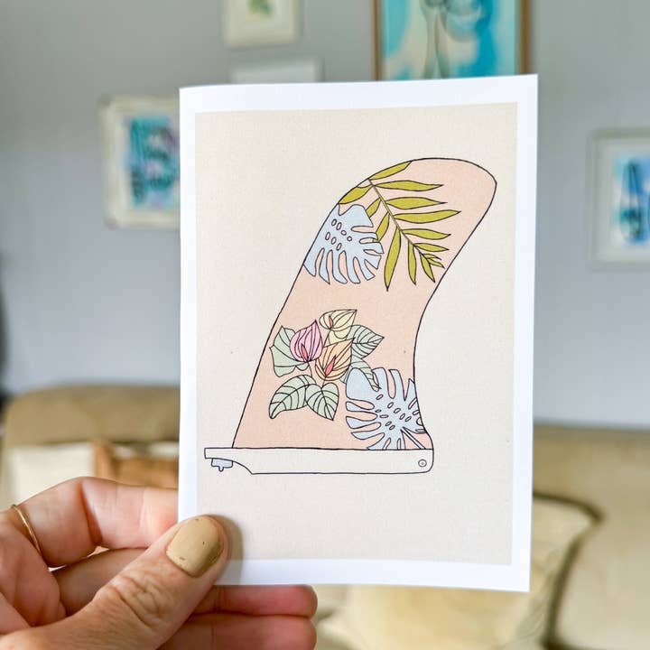 Sierra Rehrer Designs - Wholesale Everyday Greeting Card - Tropical Fin Digital Art Card 2