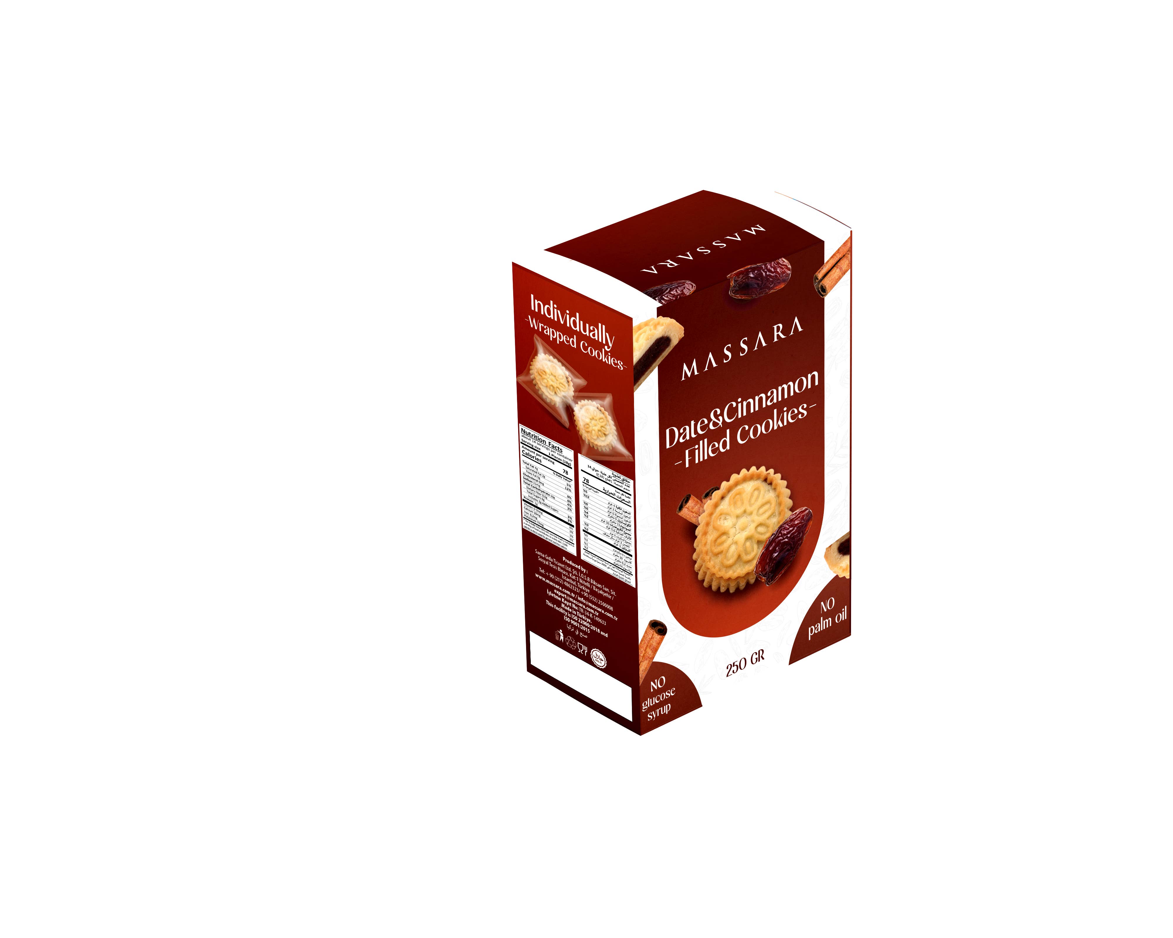 Biggbrands GmbH - Wholesale Cookie - Massara Wrapped Date Cinnamon Cookies 250 g