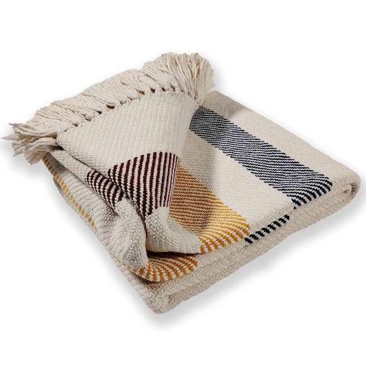 Natural Frontier Cotton Throw for wholesale on Faire1
