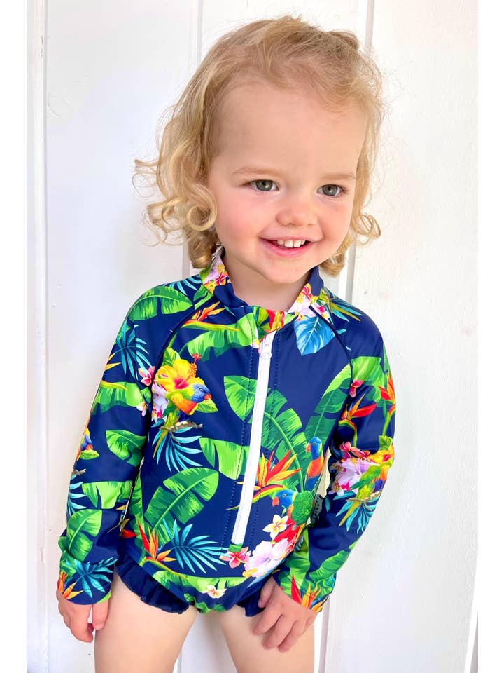 Tribe Tropical – wholesale Baddräkt - Baby – Baby baddräkt (blöjor byte) - 'Lorikeet Love'6