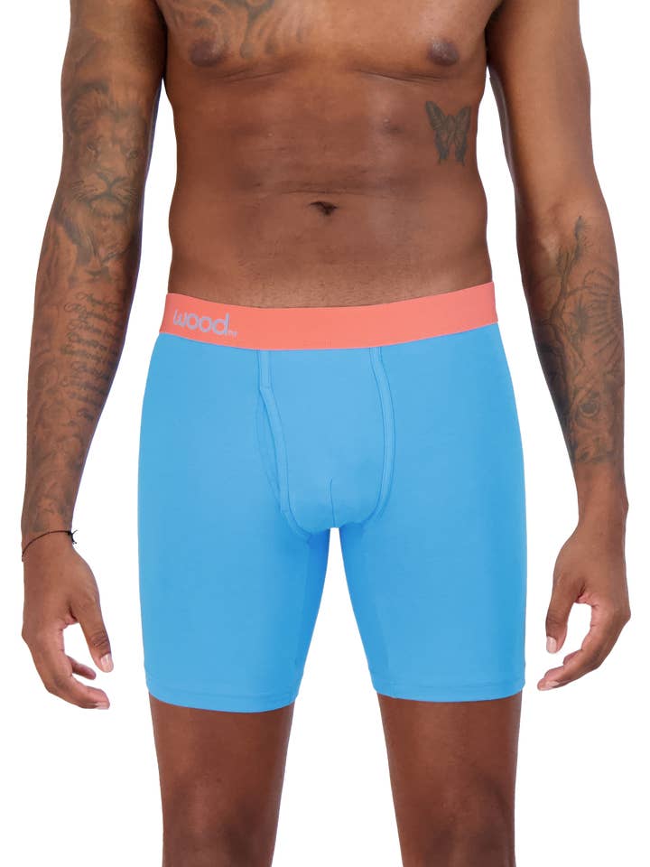 Men's Biker Brief w/Fly Underwear - Malibu for wholesale by Wood Underwear