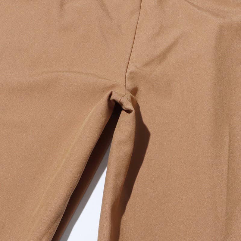 Khaki PT019 High-Waist Pleated Wide-Leg Pants - Summer Chic for wholesale on Faire13