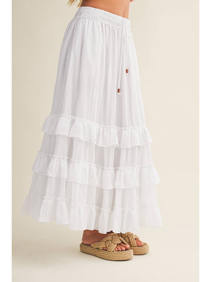 Mustard Seed - Wholesale Skirt - Women's - DRAW STRING DETAIL TIERED MAXI SKIRT9