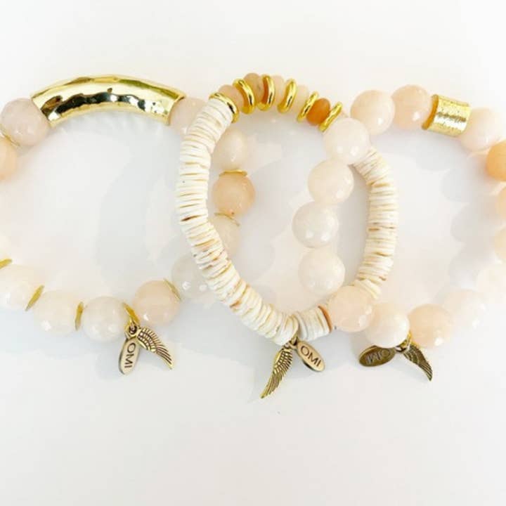 Just Peachy Trio 1 12mm-10mm for wholesale by omibeads