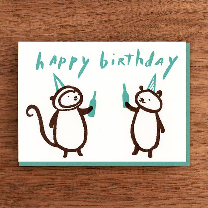 Beer Toast Letterpress Birthday Card for wholesale by Fomato