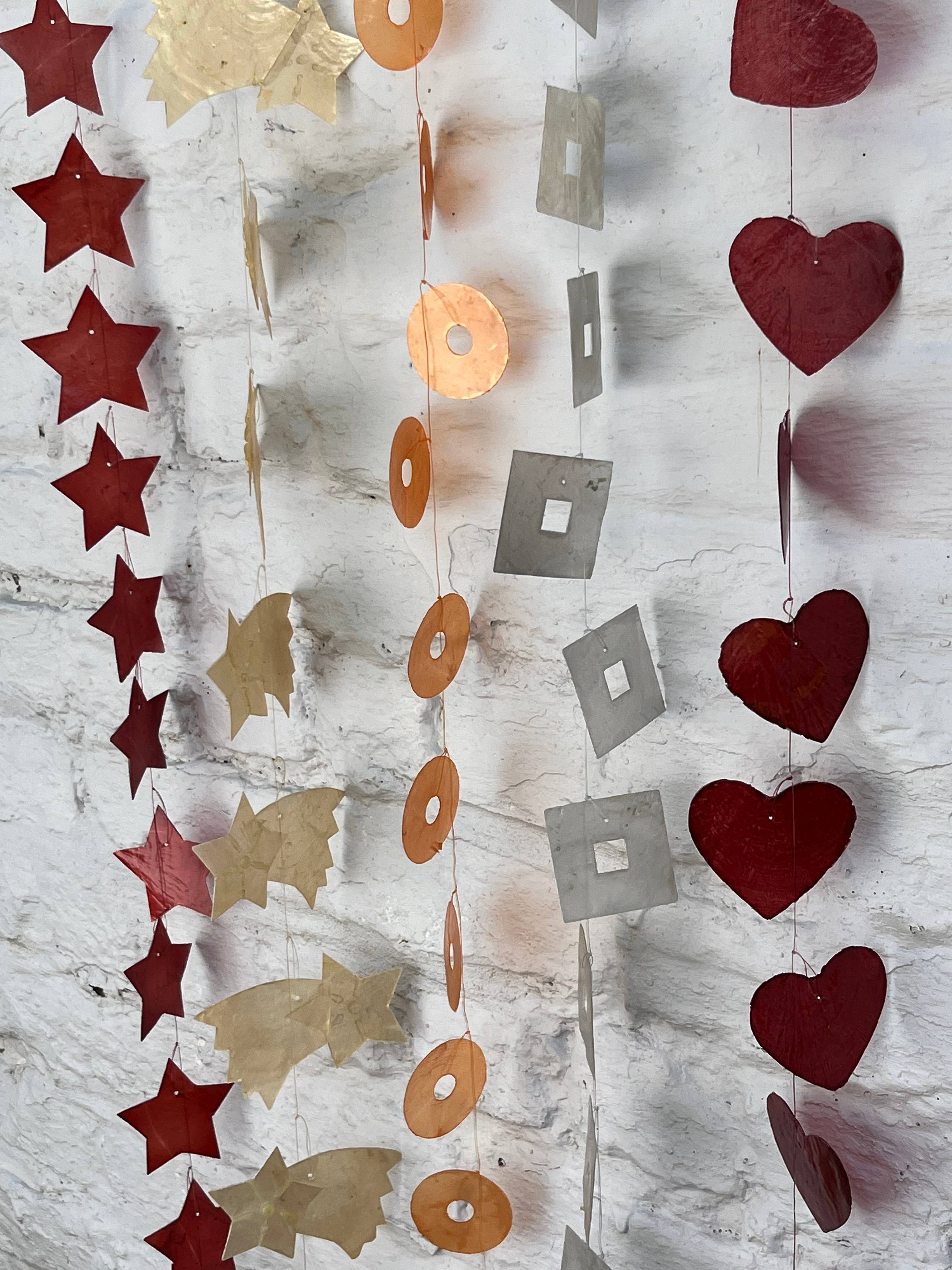 Muno - Wholesale Bunting/Garland - EU ONLY * Capiz Shell Garland Stars * Christmas Deco4