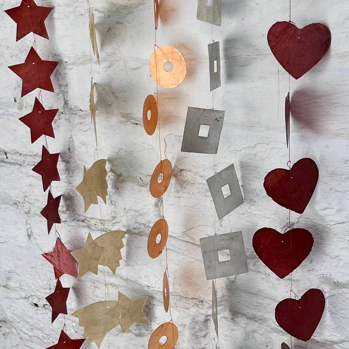 Muno - Wholesale Bunting/Garland - EU ONLY * Capiz Shell Garland Stars * Christmas Deco4