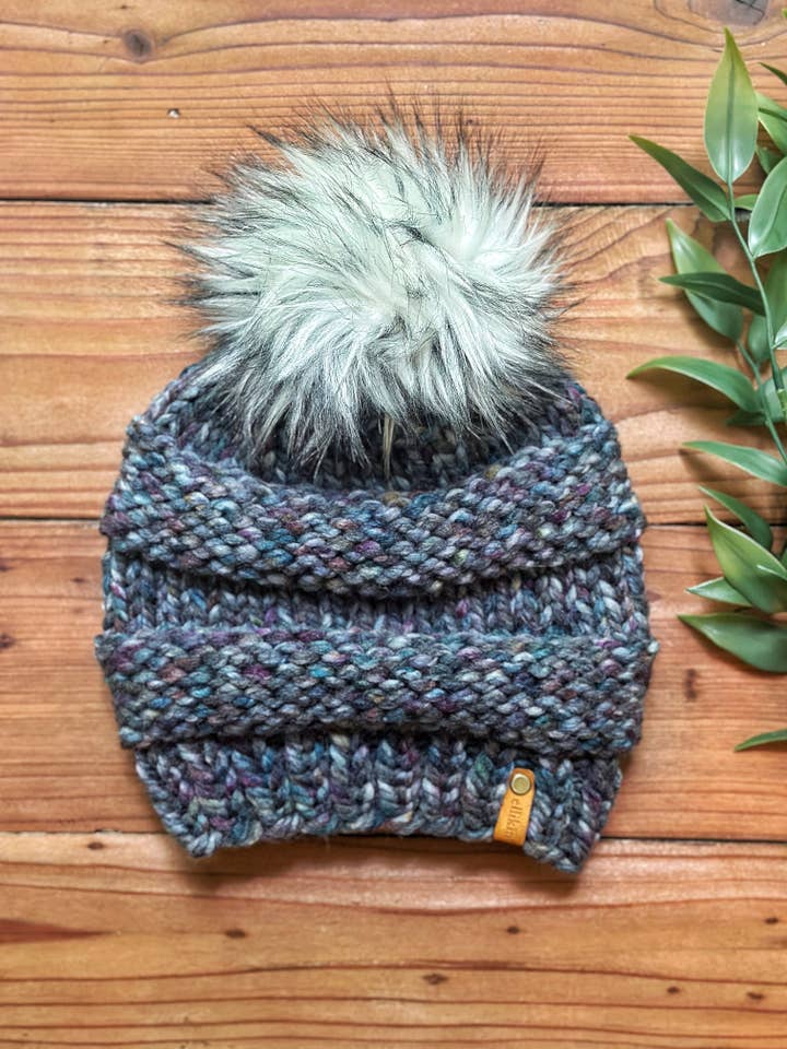 Lola Knit Beanie in Abalone for wholesale by Ellikin Knits