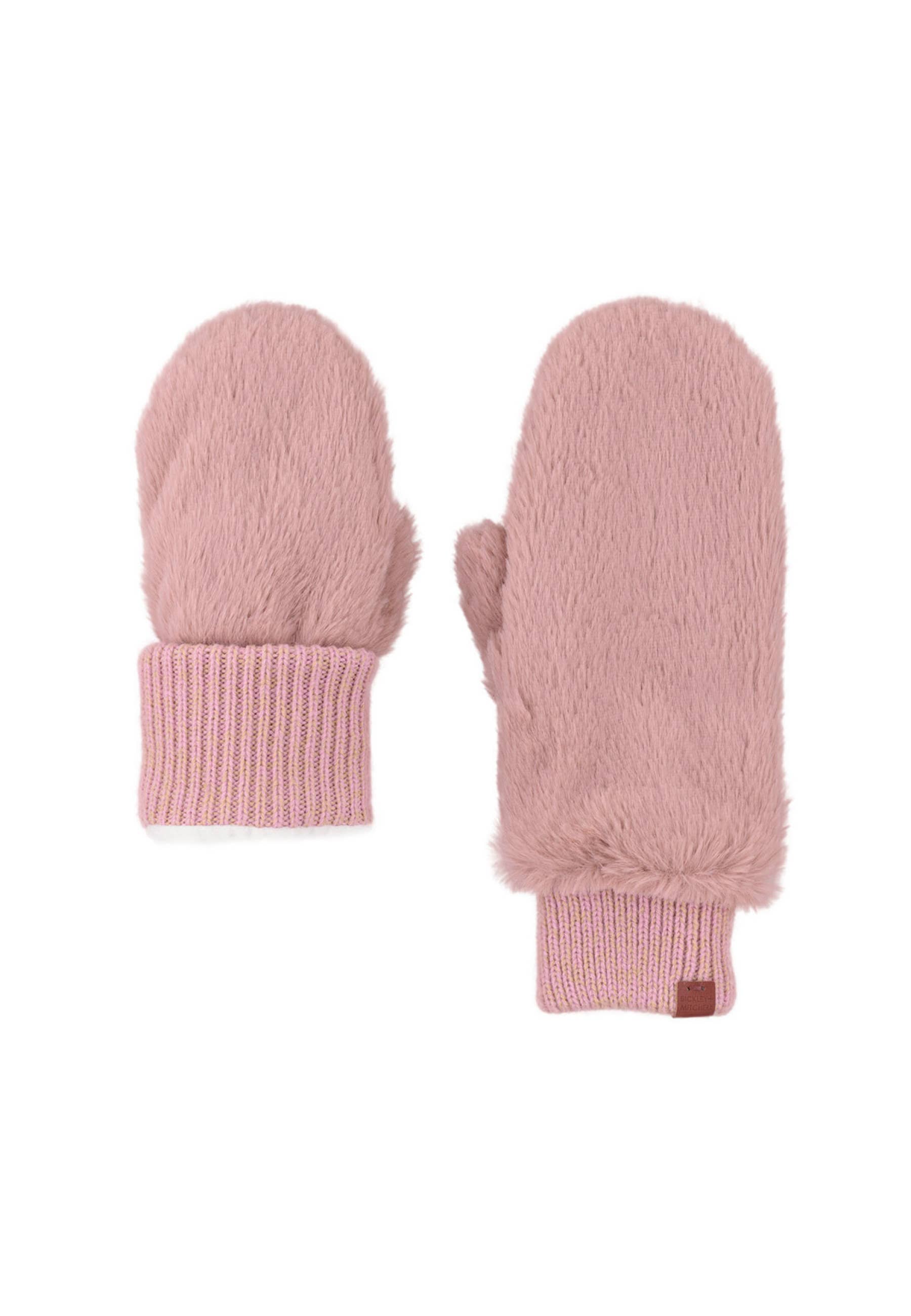 2033-03-8 FAUX FUR LINED MITTENS MUAVE for wholesale on Faire