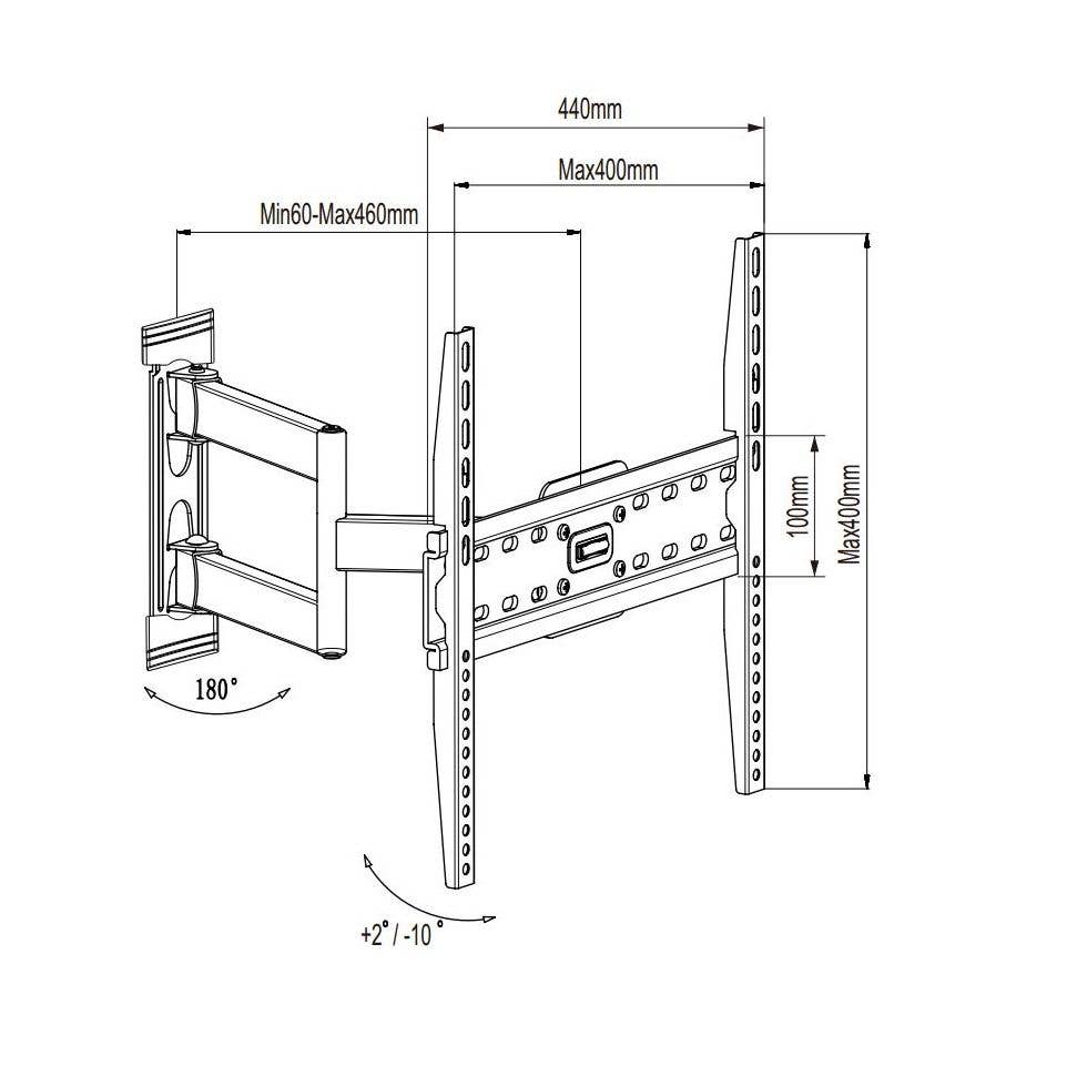 black WM-ST1-55 wall mount for wholesale on Faire2