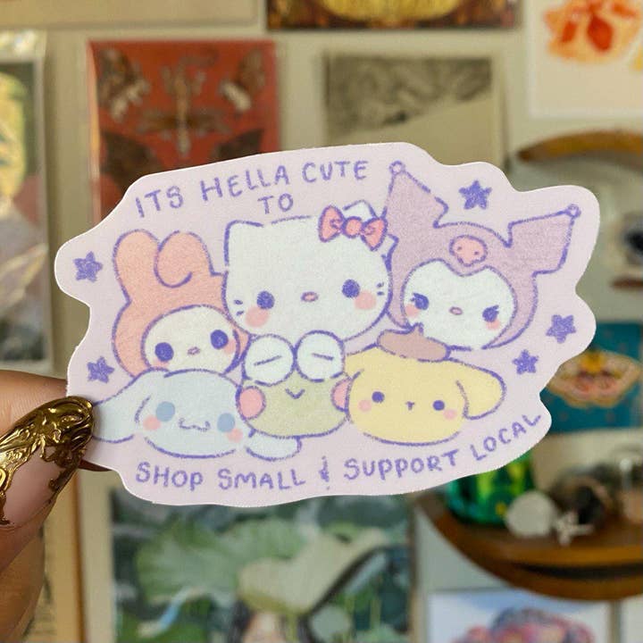 Support Local Vinyl Sticker for wholesale by Mal.inky