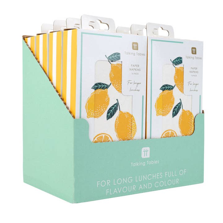 Citron Lång Lunchpappersservetter - 16-pack | Vardag | för wholesale av Talking Tables EU