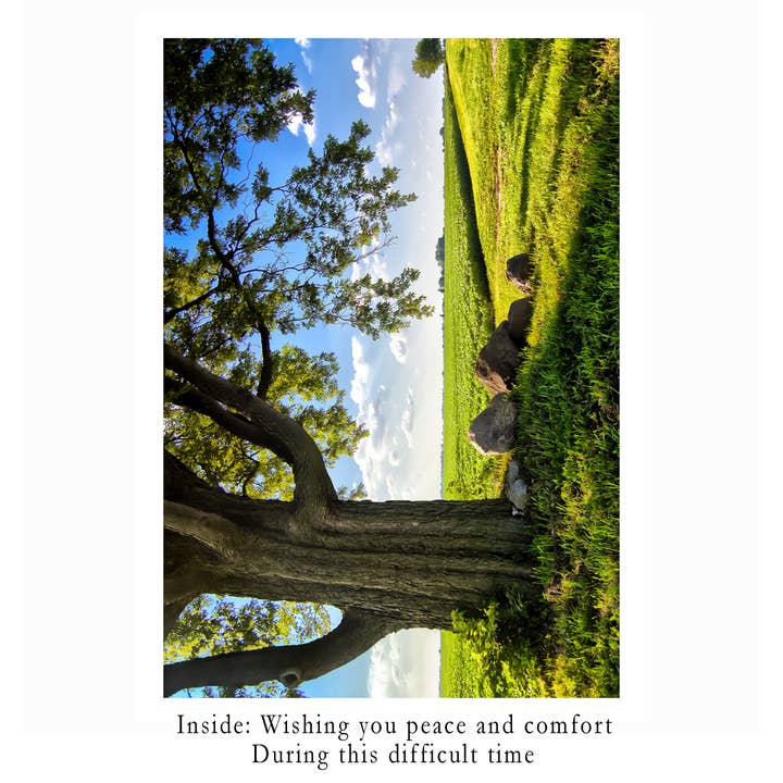 Peaceful Sympathy Card for wholesale by Raspberries