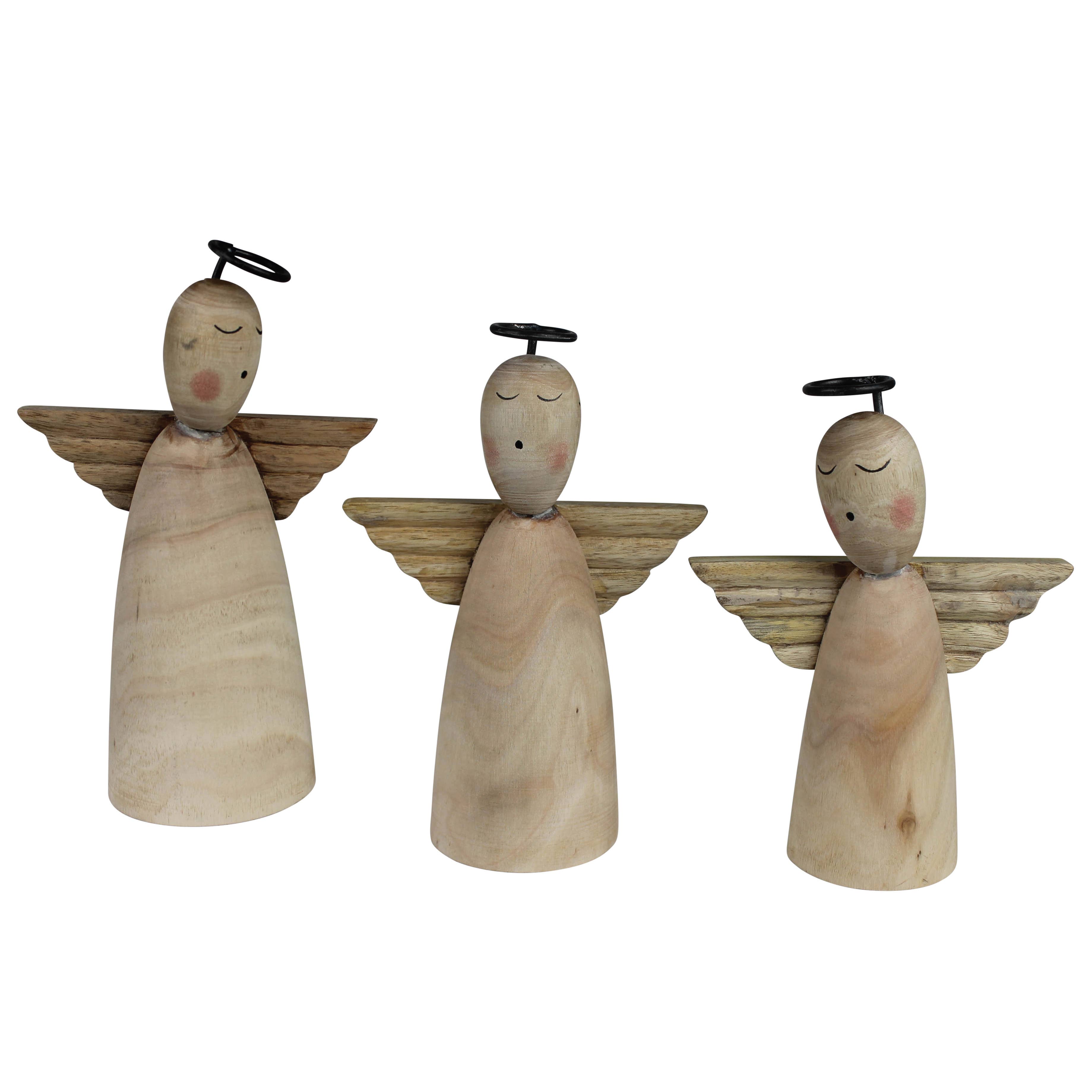 HomArt - Wholesale Christmas Decoration - Singing Angels, Wood - Set of 31