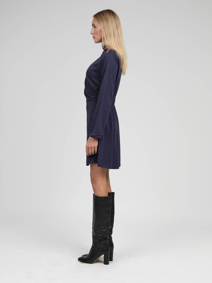 An'ge - Wholesale Dress - Women's - MANINON SHORT DRESS navy3