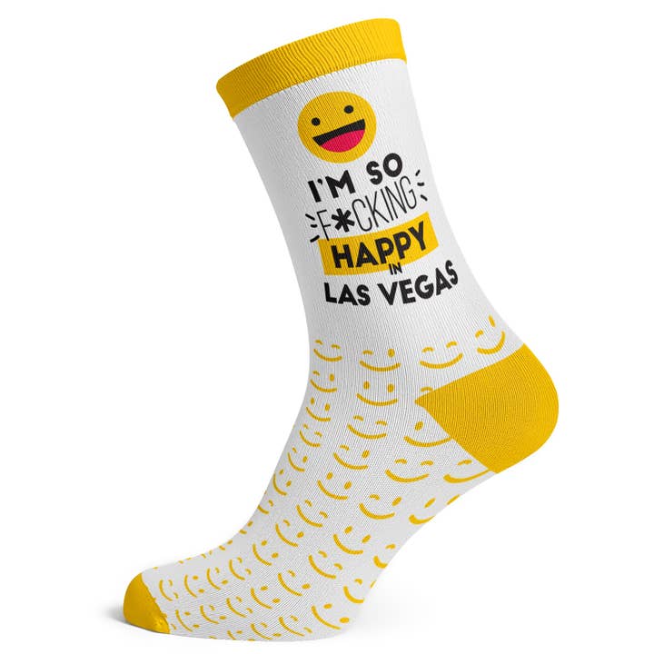 Happy In Vegas Socks for wholesale by Socks To Be You