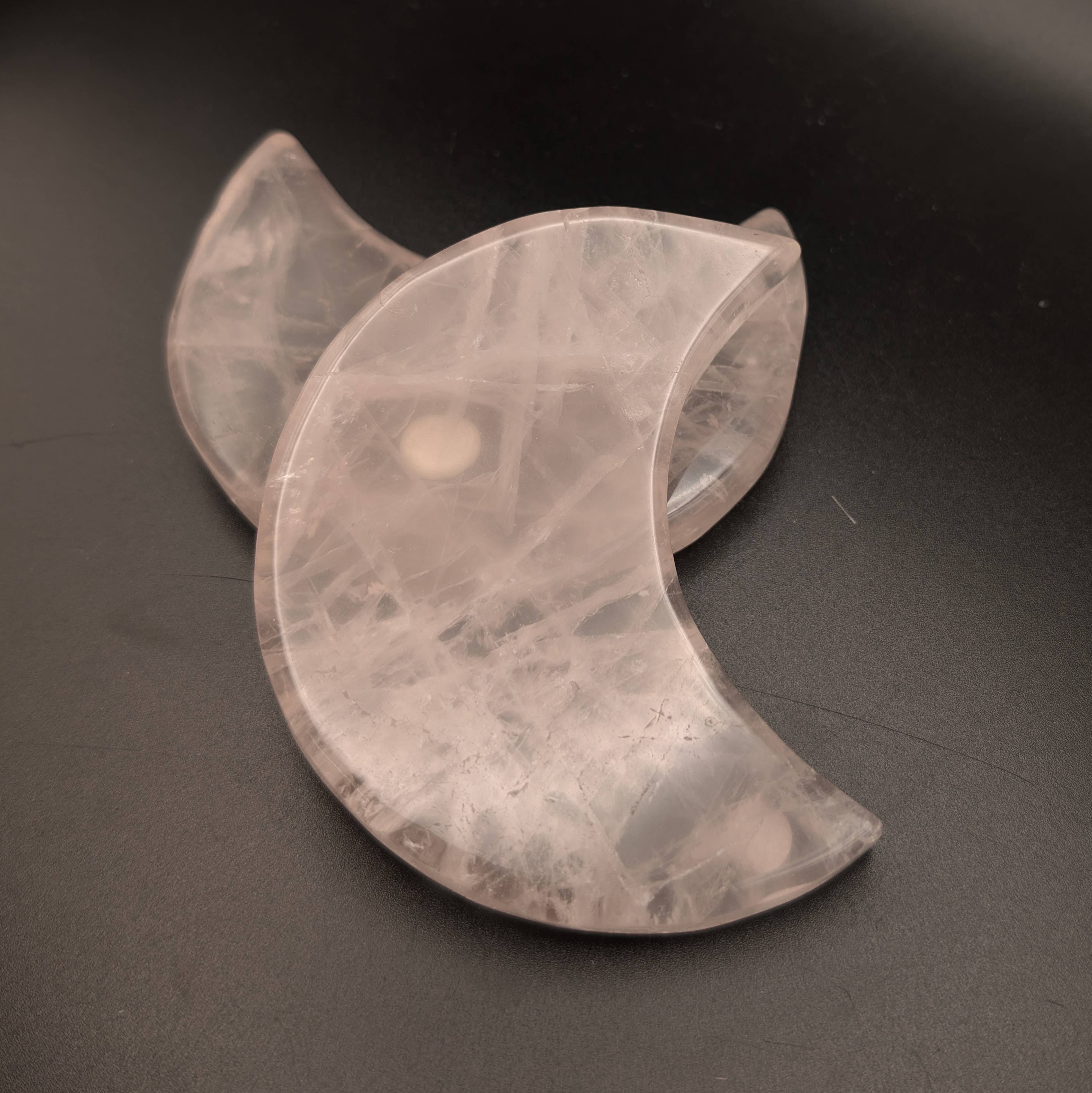 The Crystal Tabby - Wholesale Spiritual Stone/Crystal - Rose Quartz Moon1