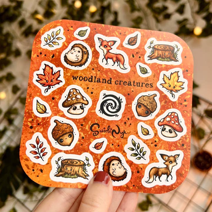 Classic Woodland Creatures Sticker Sheet for wholesale by SwirliNyx