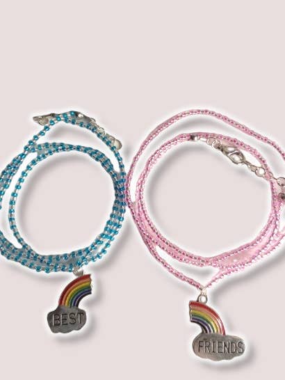 Best friend necklace set for wholesale by Sophiabeadsandco