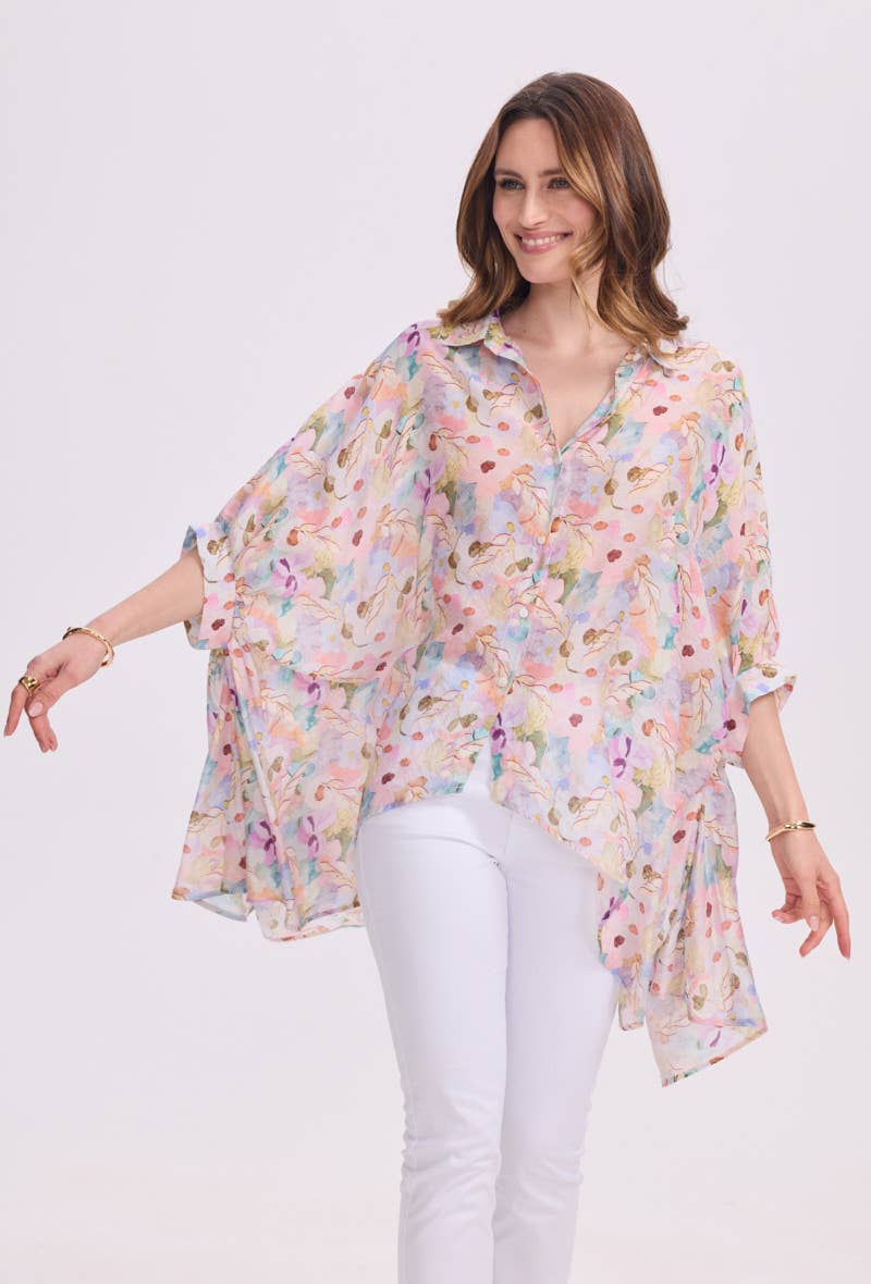 KY CREATION PARIS - Wholesale Button Down Shirt - Women's - Long patterned shirt4