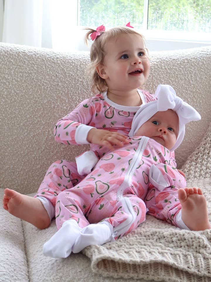 Pink Paradise Romper for wholesale by Sleepy Ducks