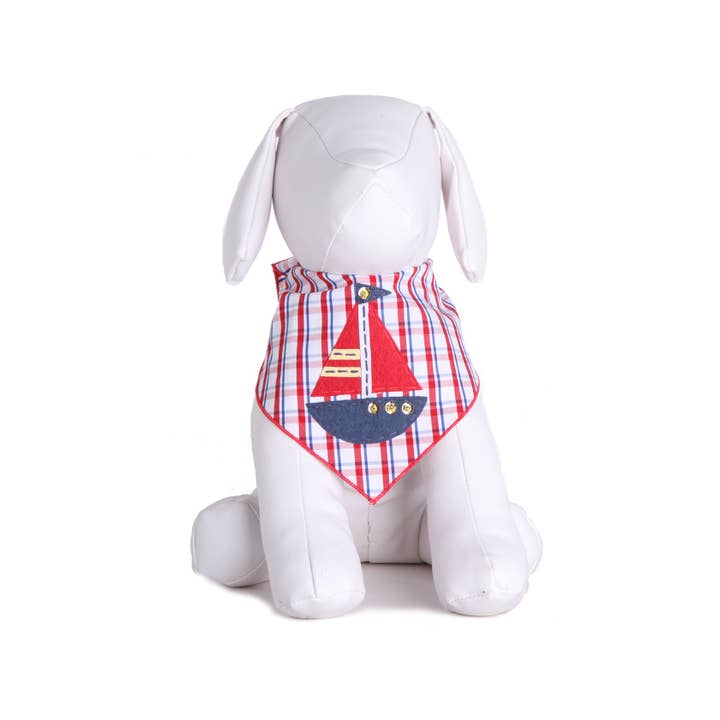 Red Sailboat Bandana for wholesale on Faire1