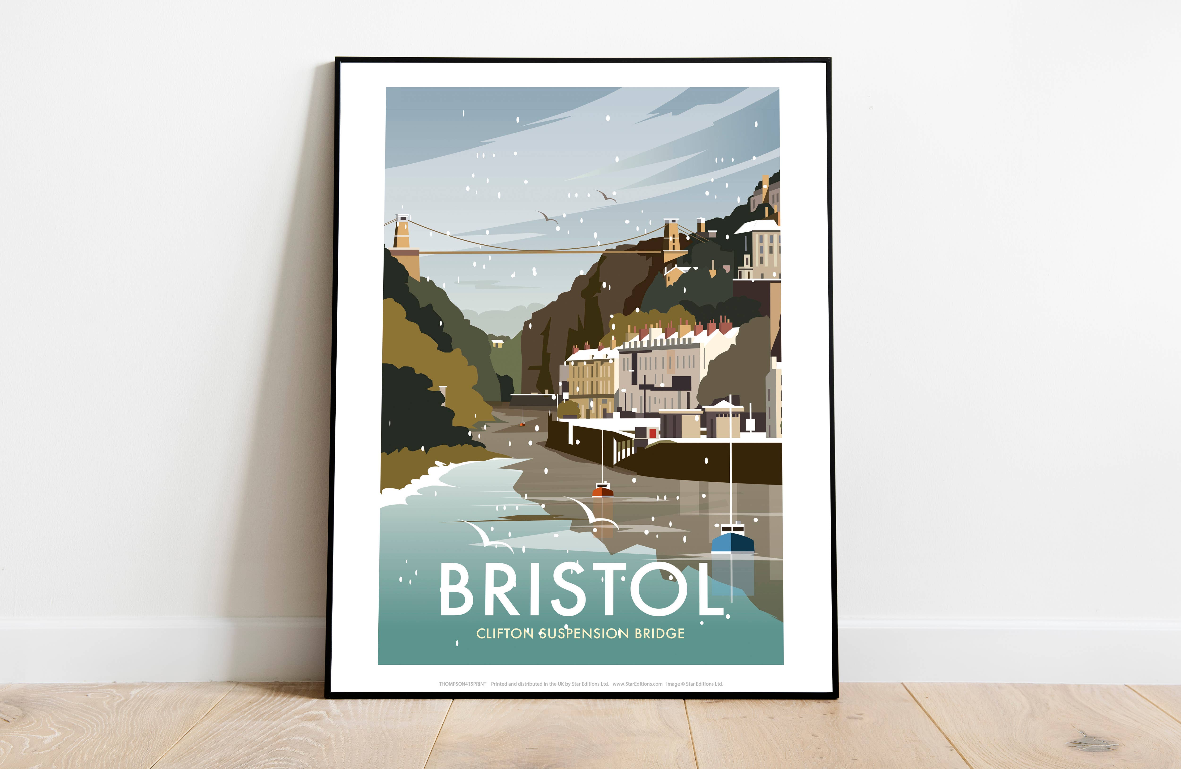 Star Editions - Vente Affiche d'art - Bristol par l'artiste Dave Thompson - Impression d'art haut de gamme, 11 x 14 po1