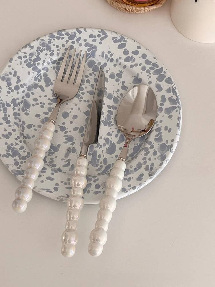 Otterware - Wholesale Flatware Set - Elegant Pearl Ceramic Handle Stainless Steel Flatware8