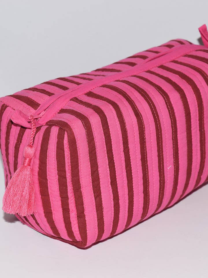 Borsa da toilette impermeabile media | Righe bacca per la vendita all'ingrosso da parte di Amisha