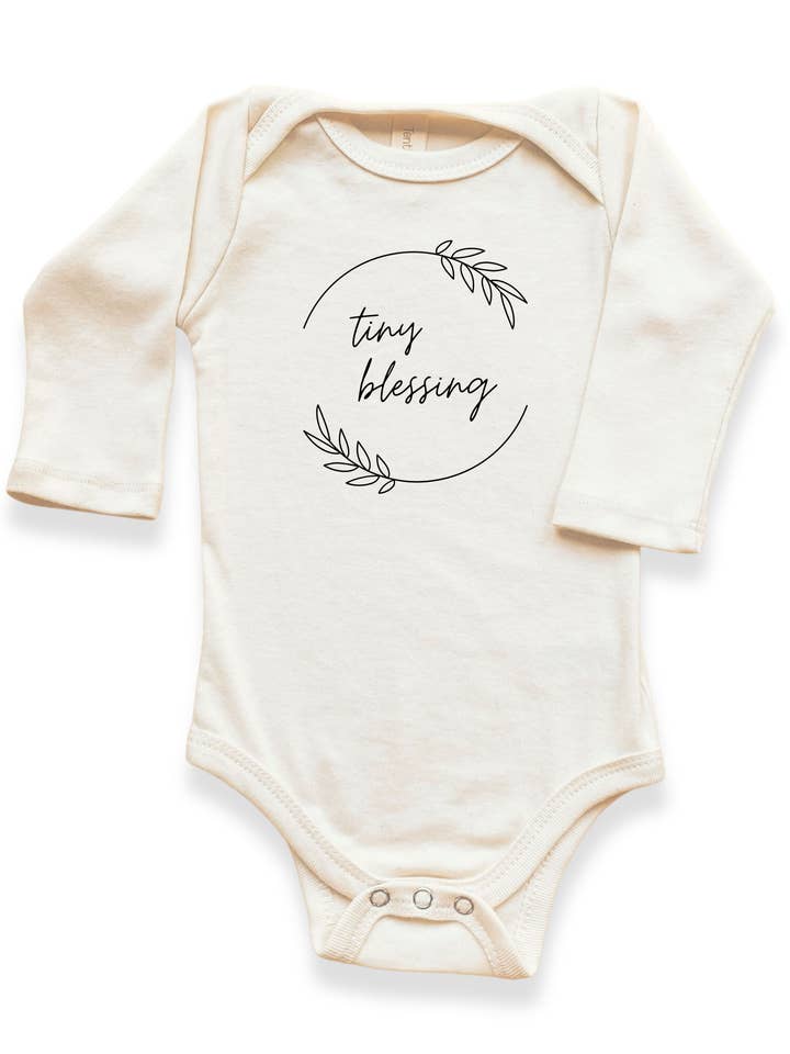 Tiny Blessing Organic Bodysuit Long Sleeve for wholesale by Tenth & Pine