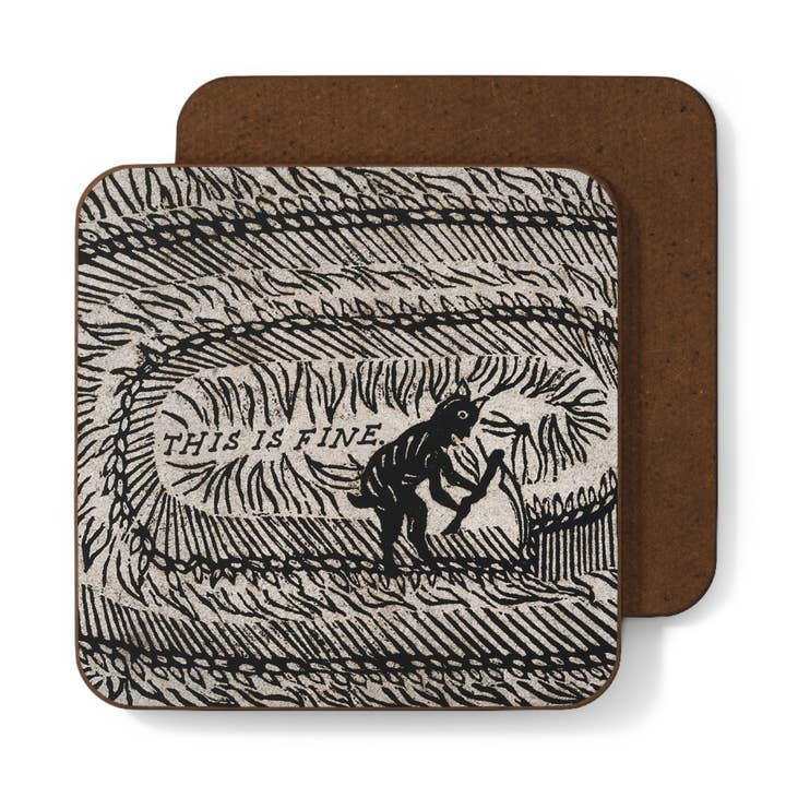 Coaster – This Is Fine Devil for wholesale by Betiobca