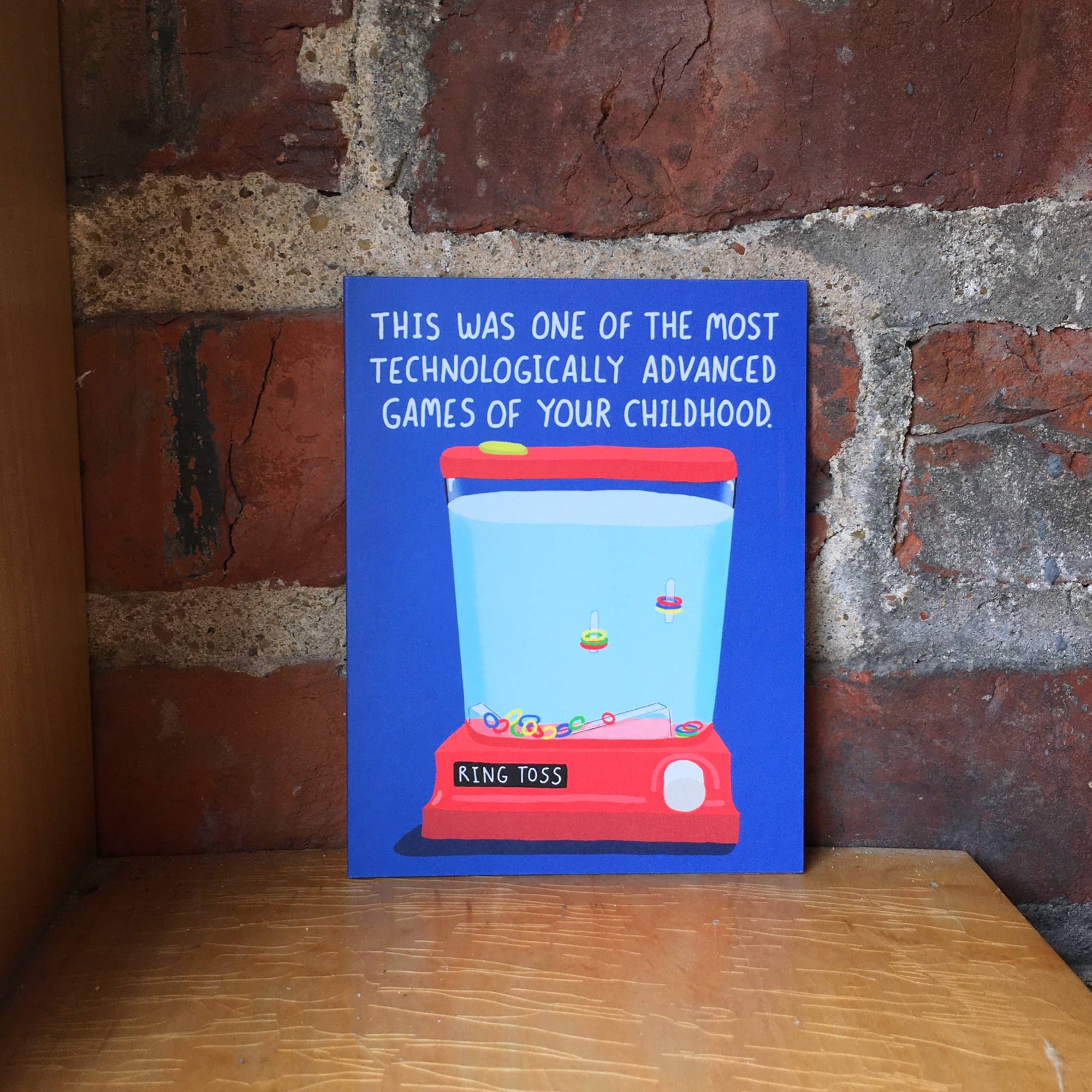 Bangs & Teeth - Wholesale Birthday Card - Ring toss game, funny birthday card, 80s card, 90s card1