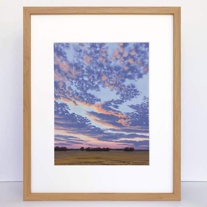 Colorful Sunset with a Dirt Road Landscape Art Print for wholesale by Catherine Freshley Art