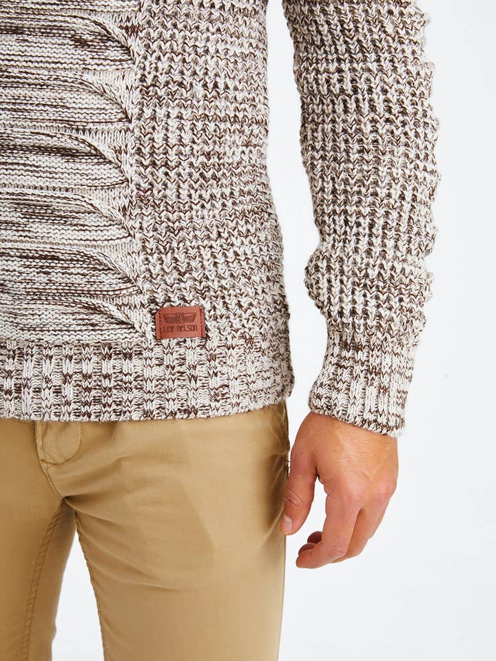 Leif Nelson GmbH - Wholesale Knit Sweater - Men's - Men's Knit Sweater Chunky Knit Shawl Collar LN-557536
