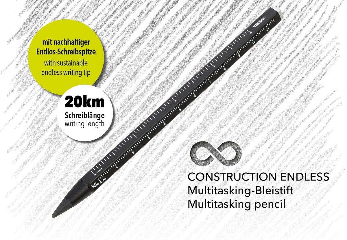 Troika, Duke Baron & Paperthinks by Brand Node, Inc. - Wholesale Pencil - Troika Multi-Tasking Construction Endless Pencil 12.5 Miles18