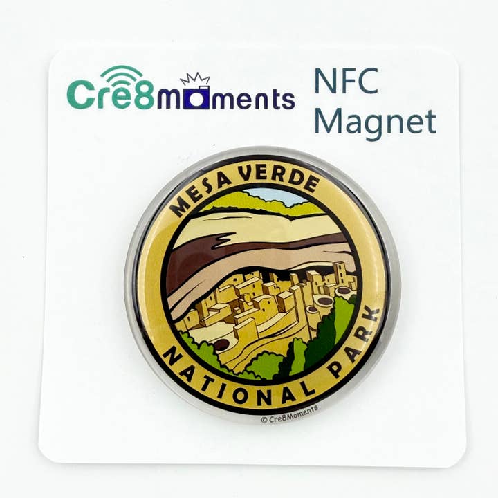 Cre8Moments Mesa Verde National Park Acrylic NFC Magnet for wholesale by Cre8Travel