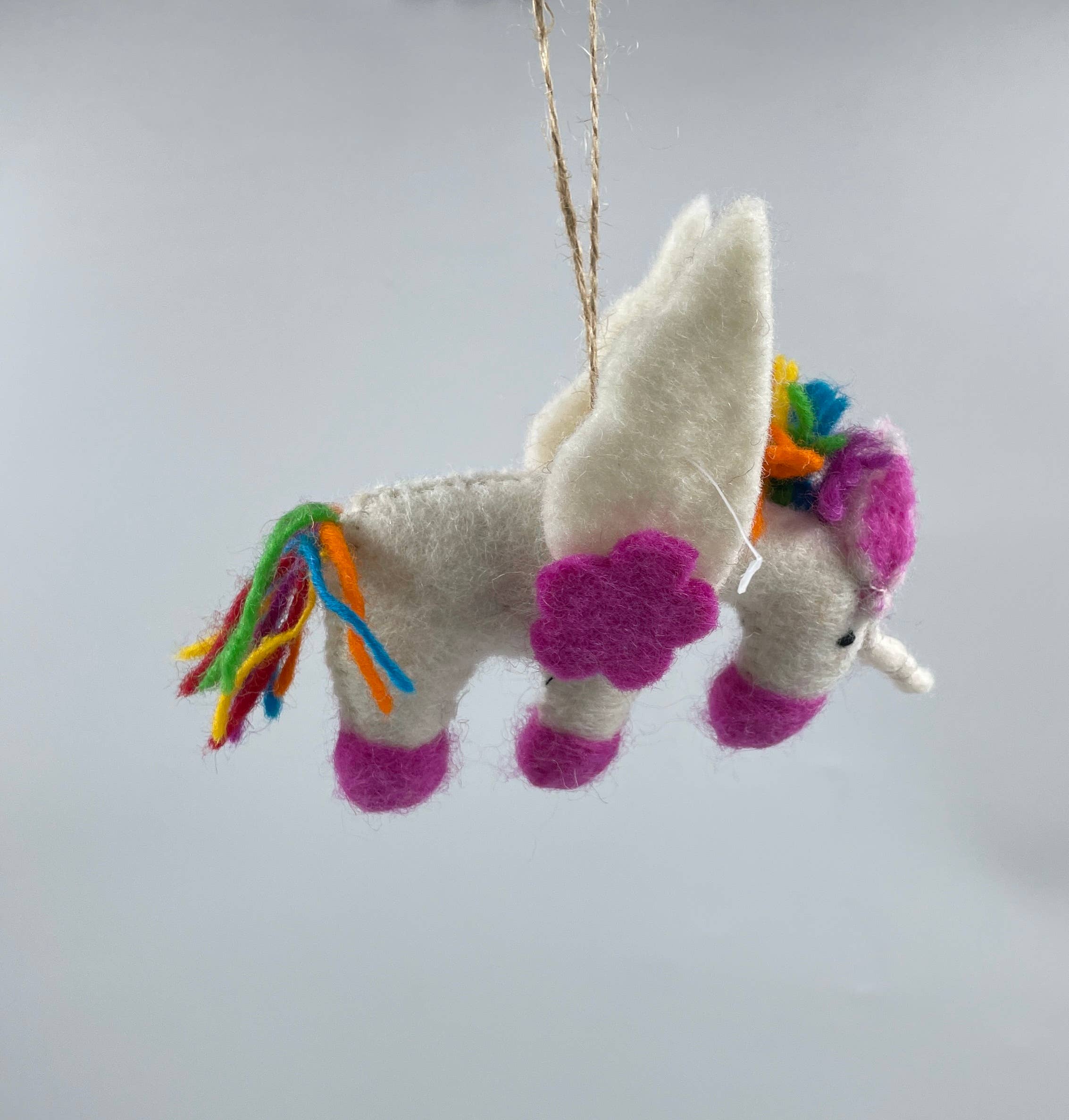 Funky Yak Ltd - Wholesale Ornament - Handmade Felt Unicorn Year-round Decoration3
