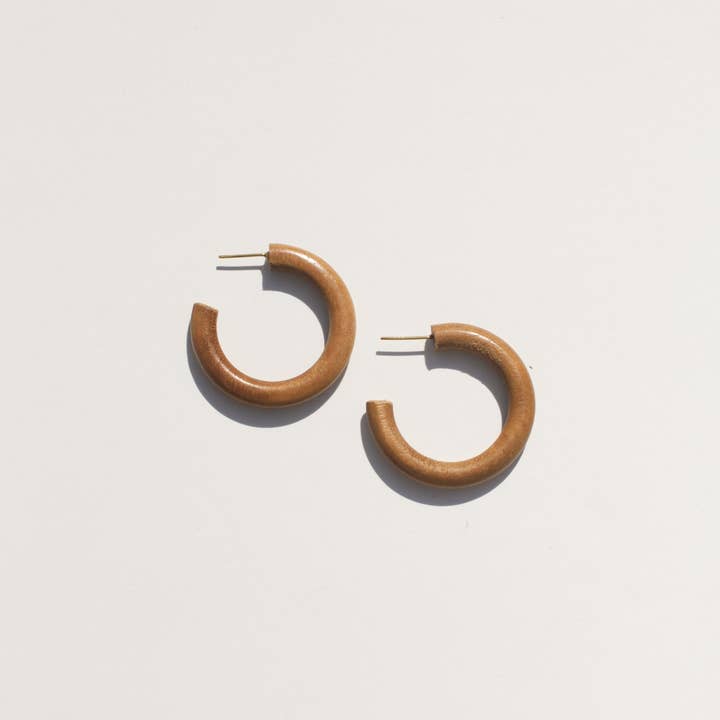 Rover & Kin - Wholesale Hoop Earrings - Wood Essential Hoops1
