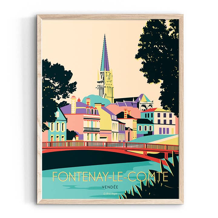 Affisch FONTENAY-LE-COMTE Centrum för wholesale av Le Beau Bazar