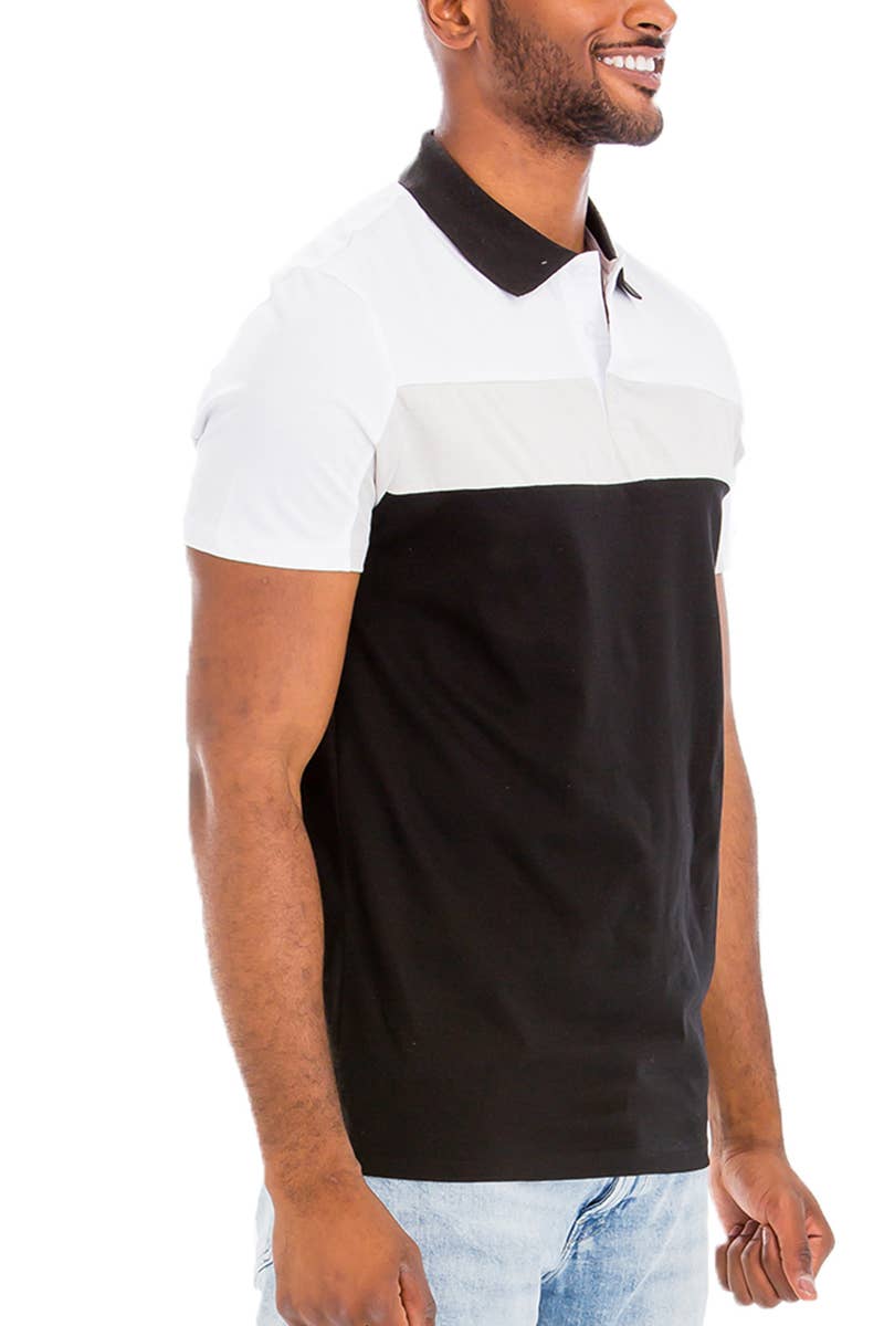 WEIV - Wholesale Polo - Men's - Three Color Short Sleeve Polo Shirt1