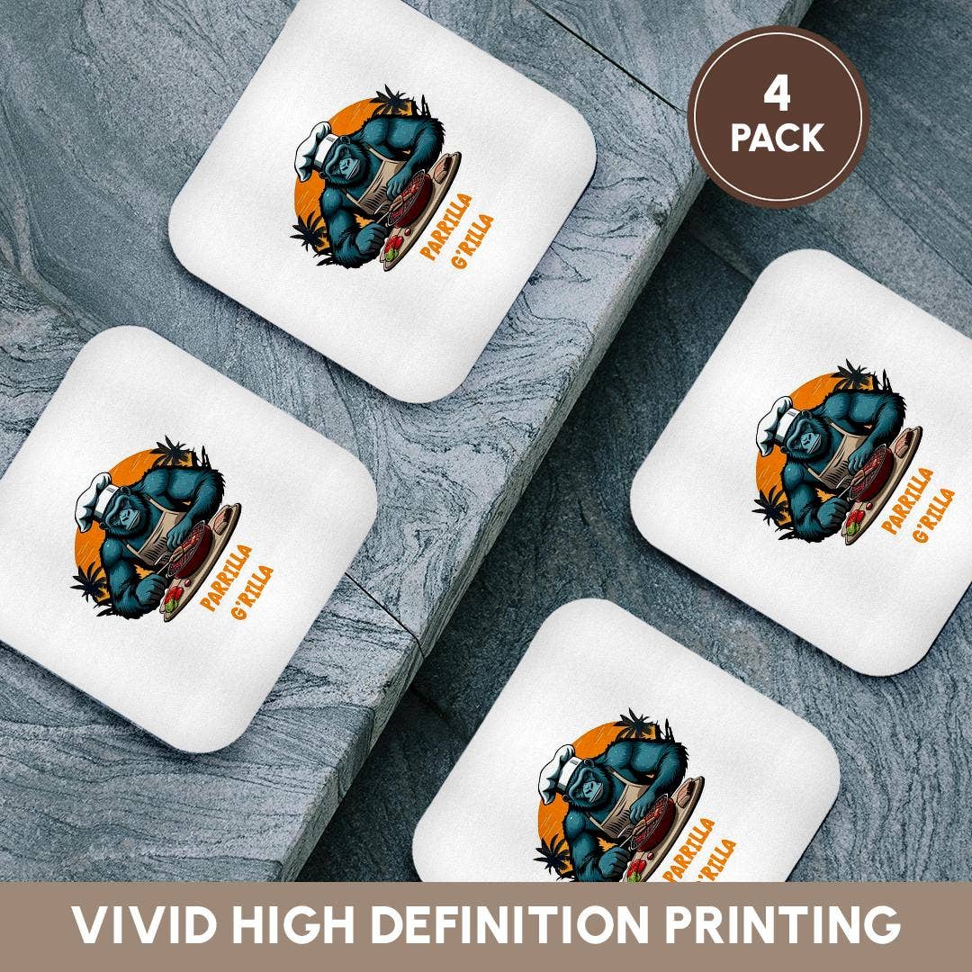 3dRose - Wholesale Coasters - 3dRose, Parrilla Grilla Master BBQ Griller Fun Pun, Coaster12