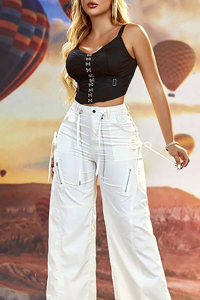 Noir CWOV0257_DÉBARDEUR COURT SANS MANCHES SEXY FASHION en vente sur Faire3