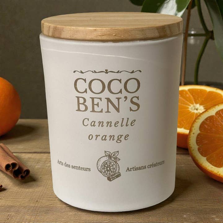 Vela con aroma de Grasse - Canela Naranja - 200ml para venta al por mayor de CocoBen's