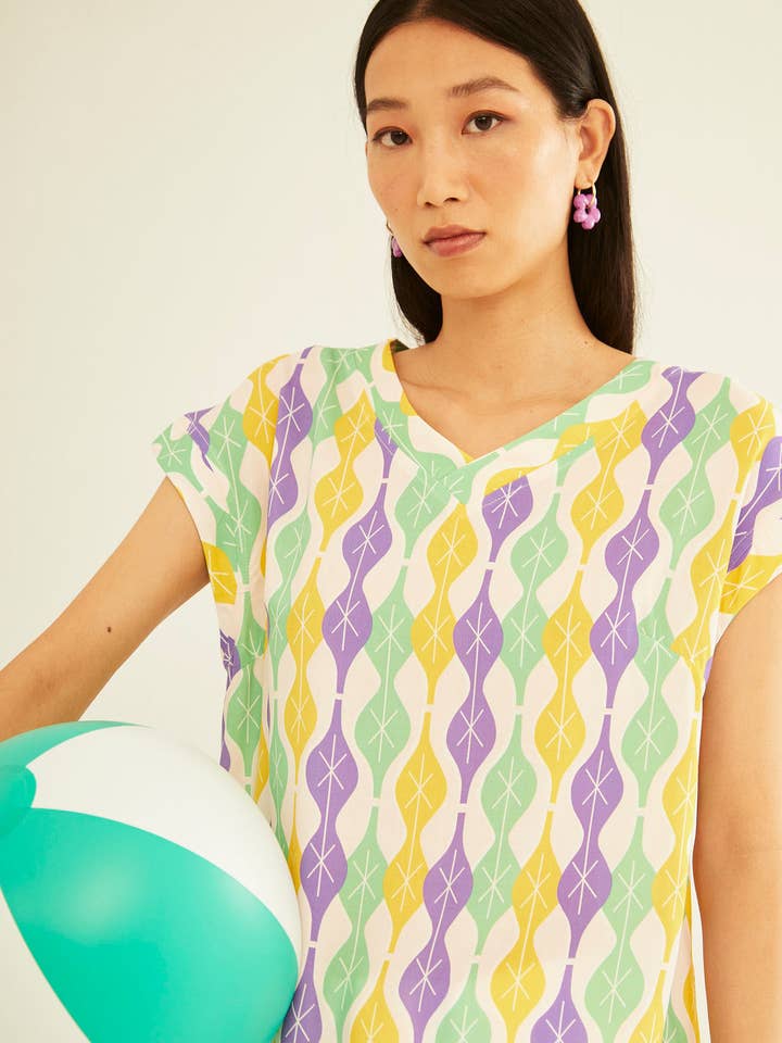 Bluse med Åben Ryg Purple Cocoon for engroshandel hos XANTIK