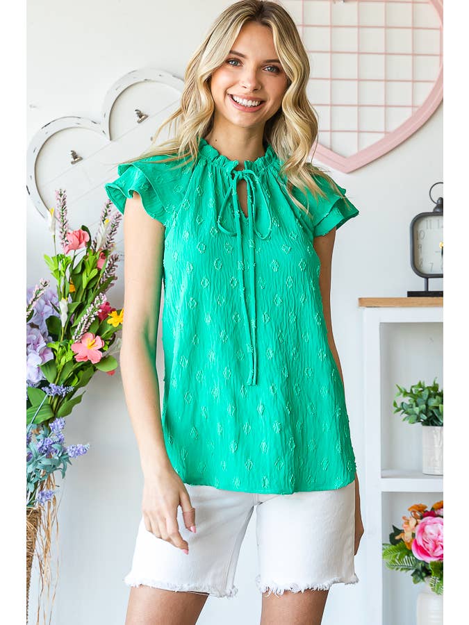 7th Ray - Venta al por mayor Blusa - Mujer - Blusa de Mujer con Lazo y Escote en V T513117