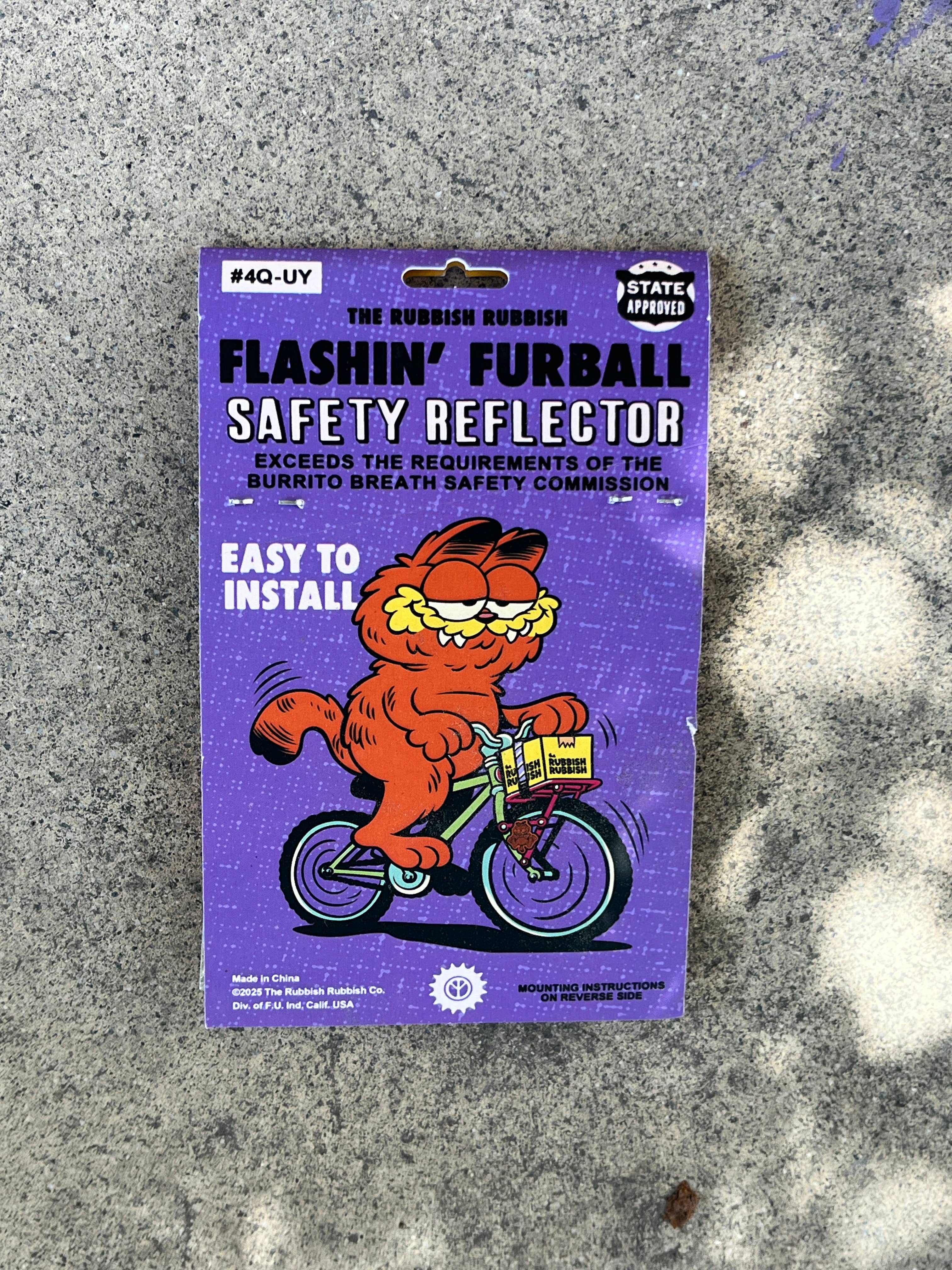 The Rubbish Rubbish - Wholesale Lapel Pin/Button - RR #174 Phil Guy Flashin Furball Safety Reflector Light3